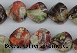 CTW31 15.5 inches 16mm twisted coin rainforest agate beads wholesale