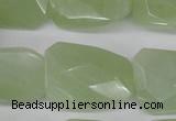 CTW417 15.5 inches 20*30mm faceted & twisted New jade gemstone beads