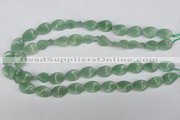 CTW61 15.5 inches 13*18mm twisted oval green aventurine beads