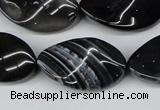 CTW96 15.5 inches 18*30mm twisted oval madagascar agate beads