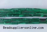 CUBS10 15 inches 4*13mm cuboid synthetic malachite beads wholesale