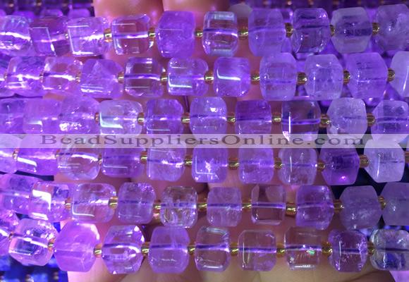 CUBS20 15 inches 8*8mm faceted cube amethyst gemstone beads