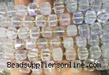 CUBS22 15 inches 8*8mm faceted cube white crystal gemstone beads