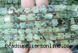 CUBS57 15 inches 7 - 8mm cube prehnite gemstone beads wholesale