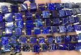 CUBS63 15 inches 7 - 8mm cube lapis lazuli gemstone beads wholesale