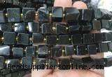 CUBS66 15 inches 7 - 8mm cube black tourmaline gemstone beads wholesale