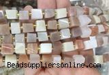 CUBS75 15 inches 7 - 8mm cube colorful moonstone gemstone beads wholesale