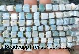 CUBS86 15 inches 6 - 7mm cube larimar gemstone beads wholesale