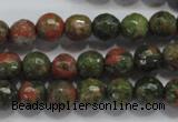 CUG301 15.5 inches 6mm faceted round unakite gemstone beads