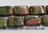 CUG53 16 inches 13*18mm rectangle natural unakite gemstone beads