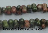 CUG65 16 inches 8*12mm bone natural unakite gemstone beads wholesale