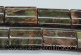 CUJ09 15.5 inches 18*25mm flat tube autumn jasper gemstone beads