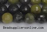 CUJ102 15.5 inches 8mm faceted round African green autumn jasper beads