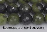 CUJ103 15.5 inches 10mm faceted round African green autumn jasper beads