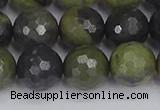 CUJ104 15.5 inches 12mm faceted round African green autumn jasper beads