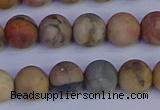 CVJ14 15.5 inches 10mm round matte venus jasper beads wholesale