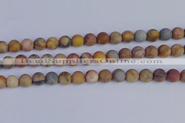 CVJ16 15.5 inches 14mm round matte venus jasper beads wholesale