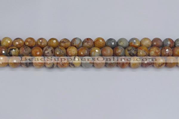 CVJ24 15.5 inches 10mm faceted round venus jasper beads wholesale