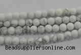 CWB200 15.5 inches 4mm round natural white howlite beads wholesale