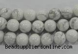 CWB202 15.5 inches 8mm round natural white howlite beads wholesale