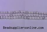 CWB220 15.5 inches 4mm round matte white howlite beads