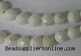 CWB301 15.5 inches 6mm faceted round howlite turquoise beads