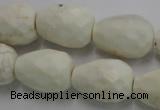 CWB338 15.5 inches 15*22mm faceted teardrop howlite turquoise beads