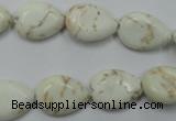 CWB363 15.5 inches 12*16mm flat teardrop howlite turquoise beads