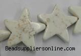 CWB379 15.5 inches 25*25mm star howlite turquoise beads wholesale