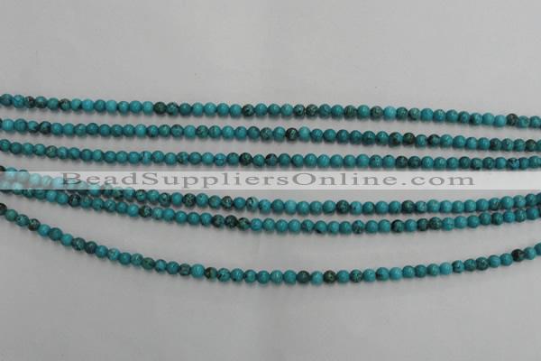 CWB551 15.5 inches 3mm round howlite turquoise beads wholesale