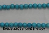 CWB552 15.5 inches 4mm round howlite turquoise beads wholesale