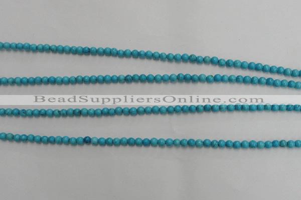 CWB552 15.5 inches 4mm round howlite turquoise beads wholesale