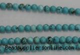 CWB553 15.5 inches 4mm round howlite turquoise beads wholesale