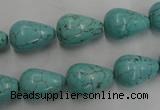 CWB676 15.5 inches 10*15mm teardrop howlite turquoise beads wholesale