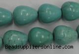 CWB677 15.5 inches 13*16mm teardrop howlite turquoise beads wholesale