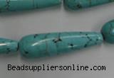 CWB679 15.5 inches 10*38mm teardrop howlite turquoise beads wholesale