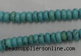 CWB682 15.5 inches 3*7mm rondelle howlite turquoise beads wholesale