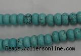 CWB683 15.5 inches 4*7mm rondelle howlite turquoise beads wholesale