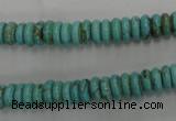 CWB684 15.5 inches 3*8mm rondelle howlite turquoise beads wholesale