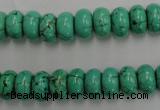 CWB685 15.5 inches 6*10mm rondelle howlite turquoise beads wholesale