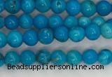 CWB856 15.5 inches 3mm round howlite turquoise beads wholesale