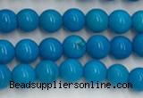 CWB857 15.5 inches 4mm round howlite turquoise beads wholesale