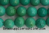 CWB869 15.5 inches 4mm round howlite turquoise beads wholesale