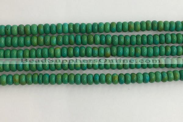 CWB898 15.5 inches 2*4mm rondelle howlite turquoise beads