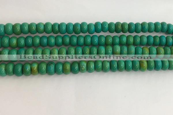 CWB899 15.5 inches 4*6mm rondelle howlite turquoise beads