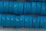 CWB907 15.5 inches 3*8mm tyre howlite turquoise beads wholesale