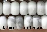 CWB918 15.5 inches 5*8mm rondelle white howlite turquoise beads