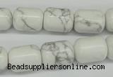 CWB94 15.5 inches 12*16mm drum natural white howlite beads