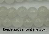 CWH52 15.5 inches 8mm round white jade beads wholesale