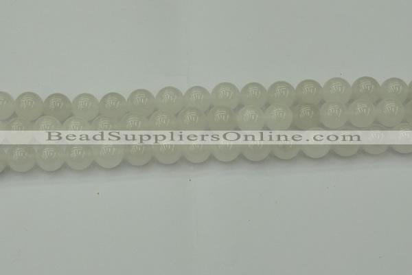 CWH54 15.5 inches 12mm round white jade beads wholesale